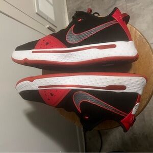 Nike Kids Black and Red Athletic Sneakers Paul George Nike